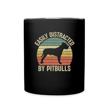 Best Friend Pitbull Pet Dog Breed - Full Colour Mug - black - Front