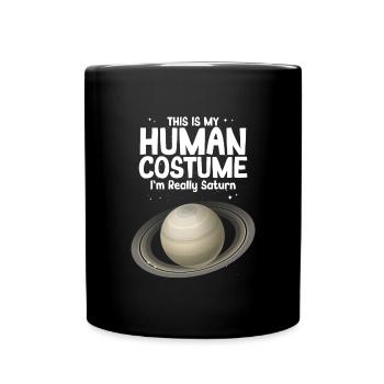 Saturn - Tasse einfarbig - Schwarz - Vorne