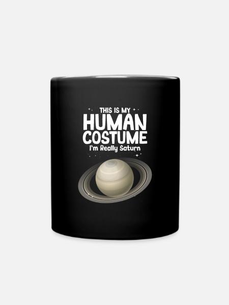 Saturn - Tasse einfarbig - Schwarz