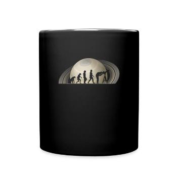 Saturn - Tasse einfarbig - Schwarz - Vorne