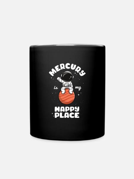 Merkur - Tasse einfarbig - Schwarz