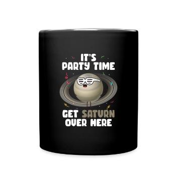 Saturn - Tasse einfarbig - Schwarz - Vorne