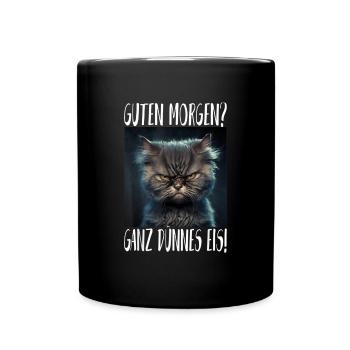 Guten Morgen Ganz dünnes Eis - Mug uni - noir - Devant