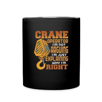 Cadeau de grutier - Mug uni - noir - Devant