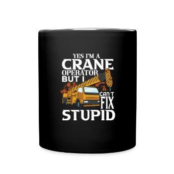 Cadeau de grutier - Mug uni - noir - Devant