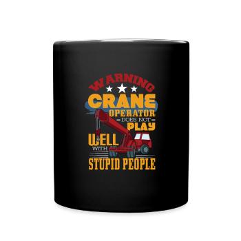 Cadeau de grutier - Mug uni - noir - Devant