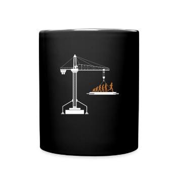 Cadeau de grutier - Mug uni - noir - Devant