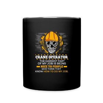 Cadeau de grutier - Mug uni - noir - Devant