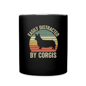 Corgi Propriétaire Chien Corgi Chien Disant Pet - Mug uni - noir - Devant