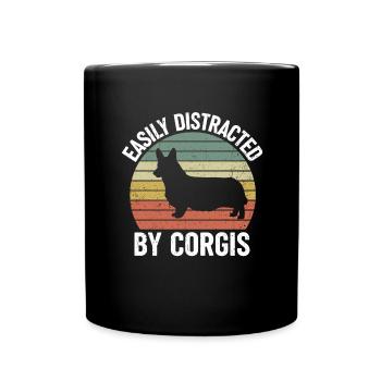 Corgi Propriétaire Chien Corgi Chien Disant Pet - Mug uni - noir - Devant