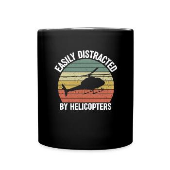 Hélicoptère Pilote d’hélicoptère Hélicoptère Héli - Mug uni - noir - Devant