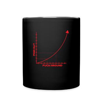 Fick herum und finde graph f herum, um es herauszu - Tasse einfarbig - Schwarz - Vorne