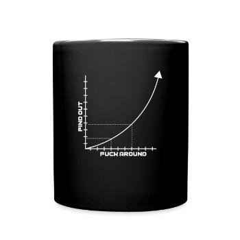 Fick herum und finde graph f herum, um es herauszu - Tasse einfarbig - Schwarz - Vorne