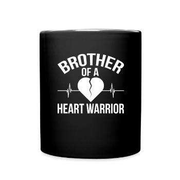 Proud Brother Heart Disease Heart Warrior - Full Colour Mug - black - Front