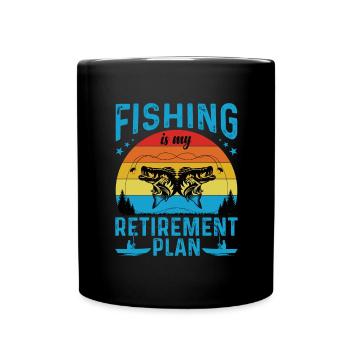 Fishing Hunting Fish Hook Hunter Rod Bait Bite - Full Colour Mug - black - Front