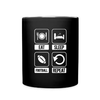 American football - Full Colour Mug - black - Front