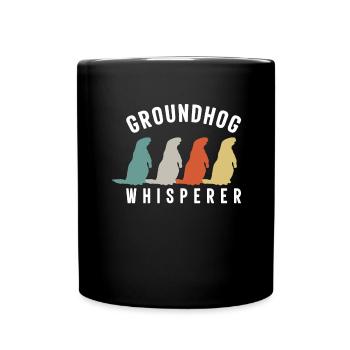 Murmeltier Nagetier Murmeltiertag Tiere - Tasse einfarbig - Schwarz - Vorne