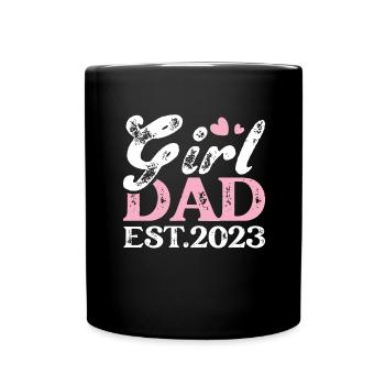 Vatertag Vater Tochter Geschenk Prinzessin 2023 - Tasse einfarbig - Schwarz - Vorne