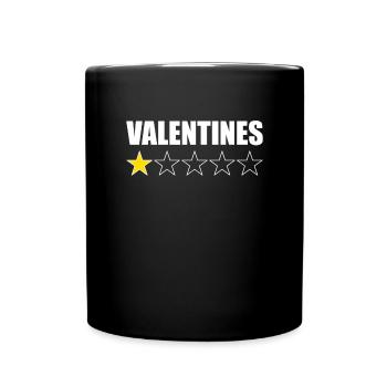 Valentinstag 1 Sterne Anti -Valentinstag -Tag - Tasse einfarbig - Schwarz - Vorne
