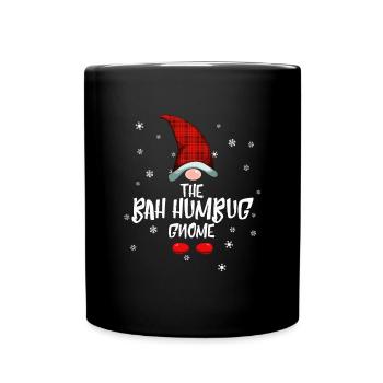 Bah Humbug Gnome Matching Family Christmas - Tasse einfarbig - Schwarz - Vorne