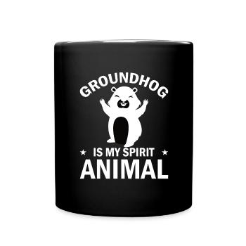 Murmeltier Nagetier Murmeltiertag Tiere - Tasse einfarbig - Schwarz - Vorne