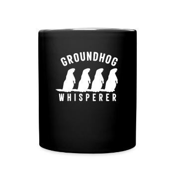 Murmeltier Nagetier Murmeltiertag Tiere - Tasse einfarbig - Schwarz - Vorne