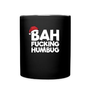 Bah verdammt Humbug Hass Weihnachten Bah HumbugM�d - Tasse einfarbig - Schwarz - Vorne
