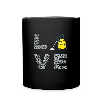 Staubsauger Reinigung Reinigungskraft Geschenk - Tasse einfarbig - Schwarz - Vorne
