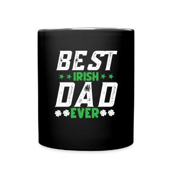 Irish Ireland Flag Irish Roots Irish Father - Full Colour Mug - black - Front