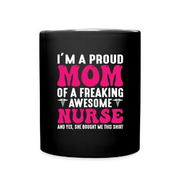Maman de l’infirmière fille de l’infirmière - Mug uni - noir - Devant