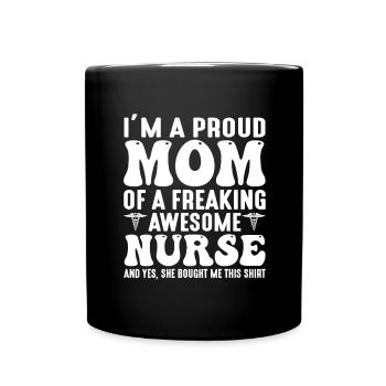 Maman de l’infirmière fille de l’infirmière - Mug uni - noir - Devant