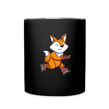 Inlineskating Inlineskater Geschenk - Tasse einfarbig - Schwarz - Vorne