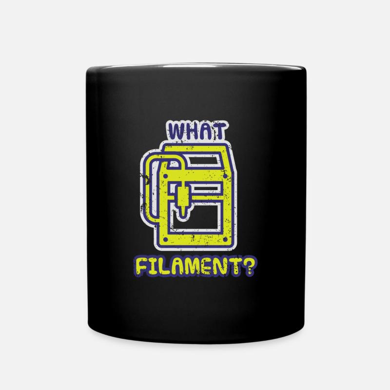 What Filament? PLA 3d Druck 3D Drucker - Tasse einfarbig - Schwarz