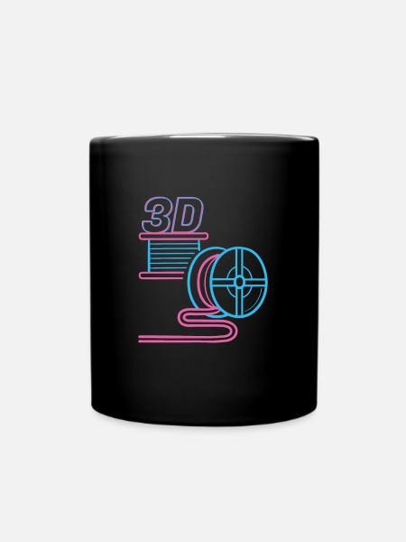 3D Filament PLA 3d Druck 3D Drucker - Tasse einfarbig - Schwarz