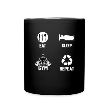 Fitness Muscle Squats Soulevé de terre Sport d’athlète - Mug uni - noir - Devant