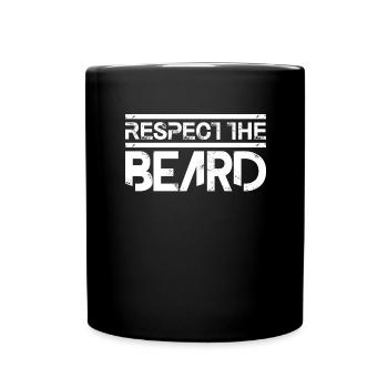 Barbe complète et porteur de barbe Cheveux de barbe Moustache - Mug uni - noir - Devant