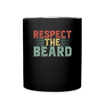 Barbe complète et porteur de barbe Cheveux de barbe Moustache - Mug uni - noir - Devant