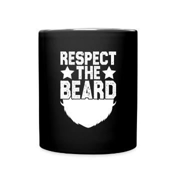 Vollbart und Bartträger Barthaare Schnauzbart - Tasse einfarbig - Schwarz - Vorne
