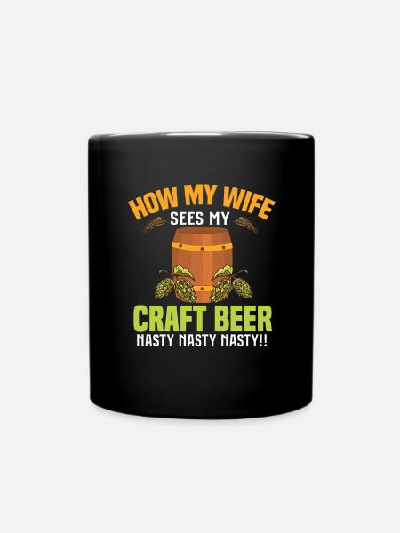 Bierbrauen Bierbrauer - Tasse einfarbig - Schwarz