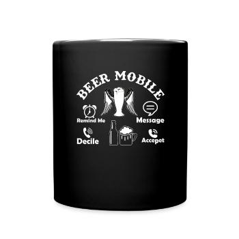 Bier trinken Feiern Schnaps Männertag Vatertag - Tasse einfarbig - Schwarz - Vorne