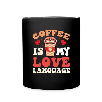 Café Sarcasme Amis Bonheur Joie Cappuccino - Mug uni - noir - Devant