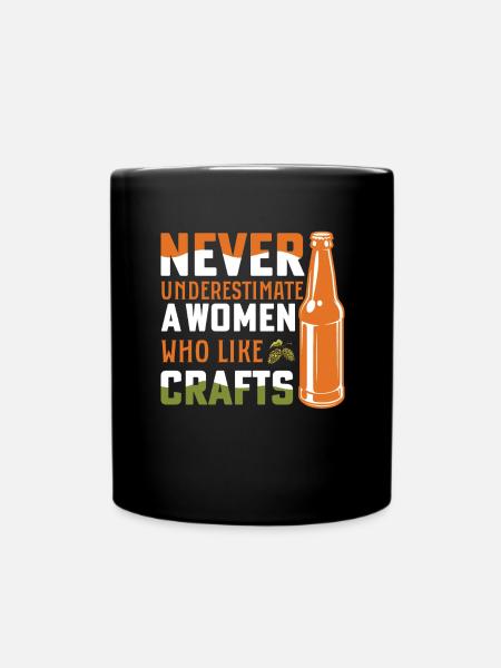 Bierbrauen Bierbrauer Frau - Tasse einfarbig - Schwarz