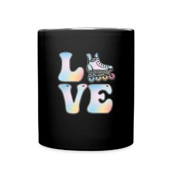 Inlineskating Inlineskater Geschenk - Tasse einfarbig - Schwarz - Vorne