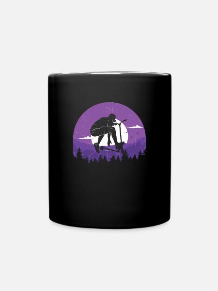 Scooter Roller Tretroller Geschenk - Tasse einfarbig - Schwarz