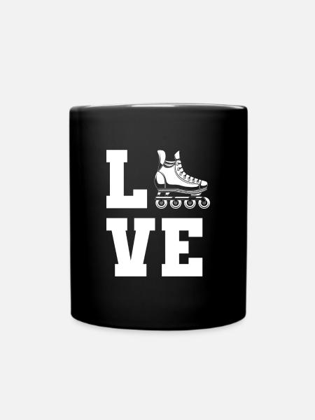Inlineskating Inlineskater Geschenk - Tasse einfarbig - Schwarz