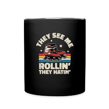 Inline Skating Inline Skating Gift - Full Colour Mug - black - Front