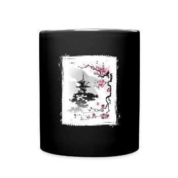 Fleurs de cerisier Jiin Japon Naturel - Mug uni - noir - Devant