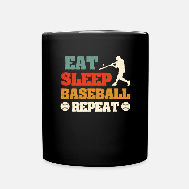 Baseball Heartbeat Player Pulse Frequency Sports - Mug uni - noir
