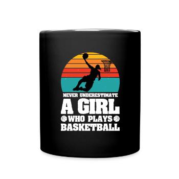Basketball Woman Women's Basketball - Full Colour Mug - black - Front