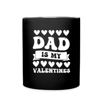 Père fille de la Saint-Valentin - Mug uni - noir - Devant